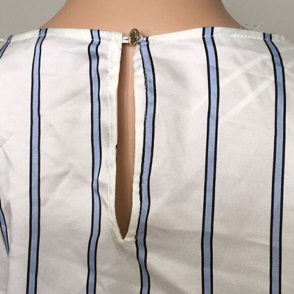 NEW. Vince Camuto stripe blouse with flutter sleeve. NWT - Picture 7 of 8